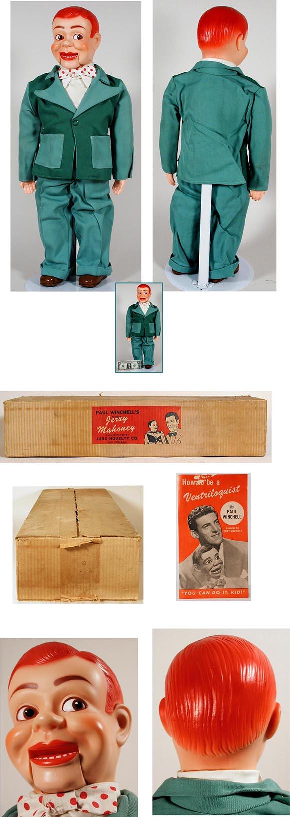 1957 Juro Novelty, Jerry Mahoney Ventriloquist Doll in Original Box